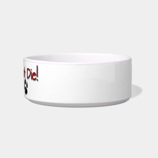 Alle katten moeten sterven! voerbakje (Rechts)