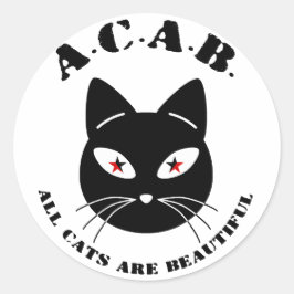 Alle katten zijn prachtig ronde sticker