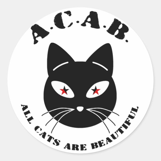 Alle katten zijn prachtig ronde sticker (Voorkant)