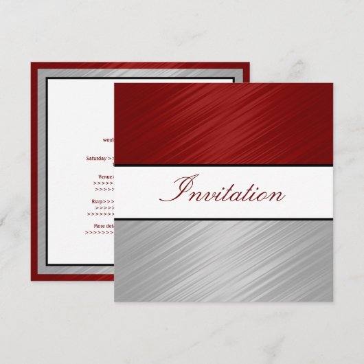 Alle keren donkere rode zilverstrips kaart (Voorkant / Achterkant)