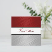 Alle keren donkere rode zilverstrips kaart (Staand voorkant)