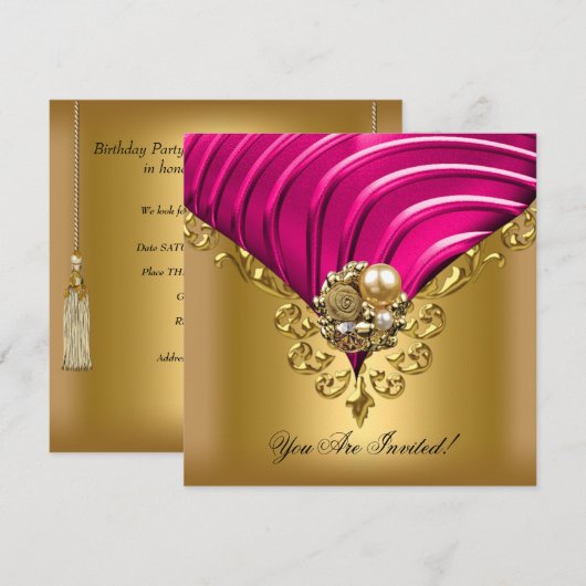 Alle keren Elegant Roze Gold Kaart (Voorkant / Achterkant)