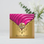 Alle keren Elegant Roze Gold Kaart (Staand voorkant)