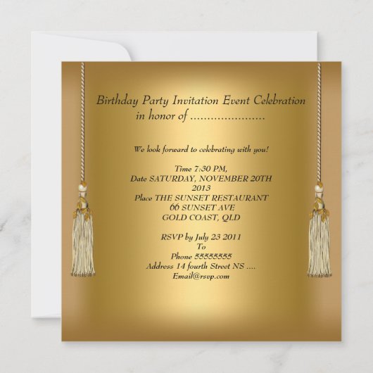 Alle keren Elegant Roze Gold Kaart (Achterkant)