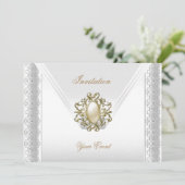 Alle keren Elegant Zijderzijde Witte Pareljuwelen Kaart (Staand voorkant)