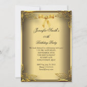 Alle keren Elite Elegant Party Gold Damask Kaart (Voorkant)