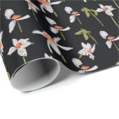 Alle keren getekende dagen zwarte achtergrond cadeaupapier (Rol Hoek)