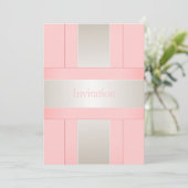 Alle keren Pastel Roze Silver White Kaart (Staand voorkant)