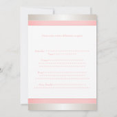 Alle keren Pastel Roze Silver White Kaart (Achterkant)