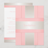 Alle keren Pastel Roze Silver White Kaart (Voorkant / Achterkant)