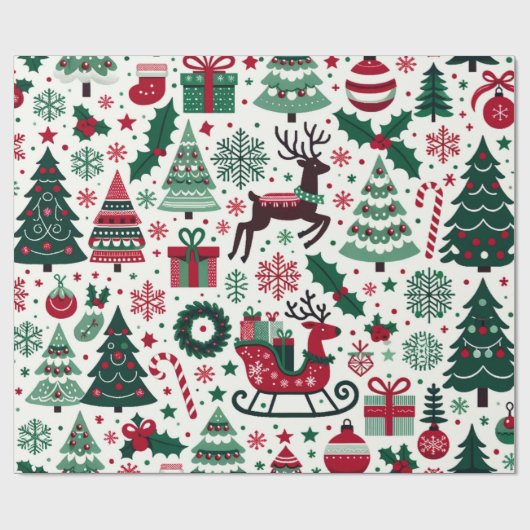 Alle kerst cadeaupapier (Vlak)