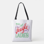 Alle kerst van de Jingle-dames | CANVAS TAS (Achterkant)