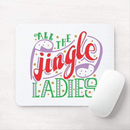 Alle kerst van de Jingle-dames | Mousepad Muismat (Met muis)