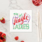 Alle kerst van de Jingle-dames | Napkin Servet (Insitu)