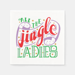 Alle kerst van de Jingle-dames | Napkin Servet