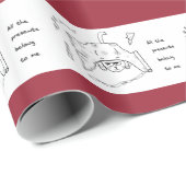 Alle kerstcadeautjes behoren tot de angrykat cadeaupapier (Rol Hoek)