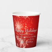 ALLE kerstfeestdagen van de organisatie van tekst  Papieren Bekers (Achterkant)