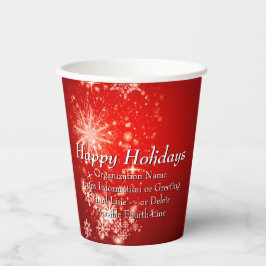 ALLE kerstfeestdagen van de organisatie van tekst  Papieren Bekers