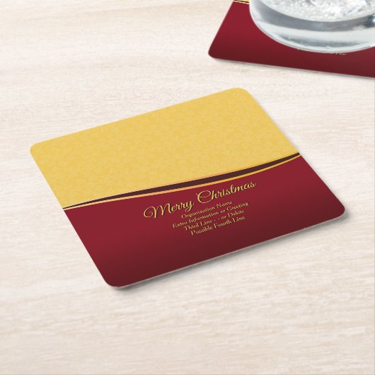 ALLE kerstfeestdagen voor tekstorganisaties wijzig Kartonnen Onderzetters (Schuin)