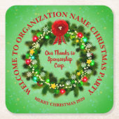 ALLE kerstfeestdagen voor tekstorganisaties wijzig Kartonnen Onderzetters (Voorkant)