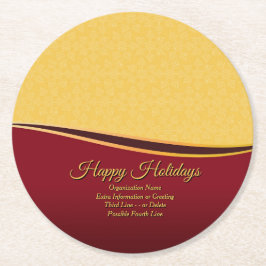 ALLE kerstfeestdagen voor tekstorganisaties wijzig Ronde Kartonnen Onderzetter