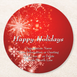 ALLE kerstfeestdagen voor tekstorganisaties wijzig Ronde Kartonnen Onderzetter