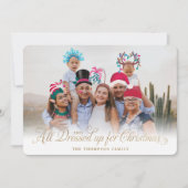 Alle kerstfeestelijke kerstkledij feestdagenkaart (Voorkant)