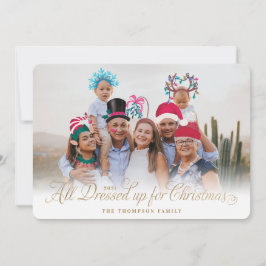 Alle kerstfeestelijke kerstkledij feestdagenkaart