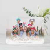 Alle kerstfeestelijke kerstkledij feestdagenkaart (Staand voorkant)