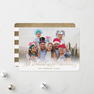 Alle kerstfeestelijke kerstkledij feestdagenkaart