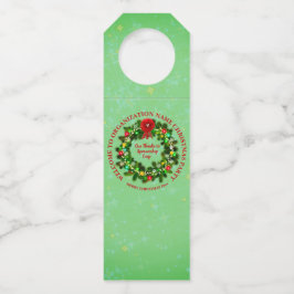 Alle kerstfeestflesjes voor tekstorganisaties wijz flessenhanger