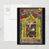 Alle kerstfeestjes feestdagenkaart (Voorkant / Achterkant)