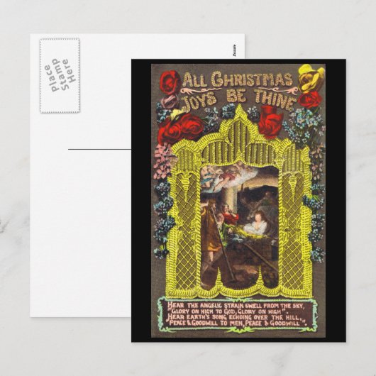 Alle kerstfeestjes feestdagenkaart (Voorkant / Achterkant)