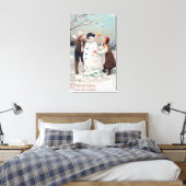 Alle kerstfeestvreugde canvas afdruk (Insitu (Slaapkamer))