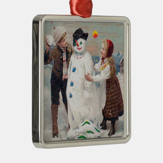 Alle kerstfeestvreugde metalen ornament (Rechts)