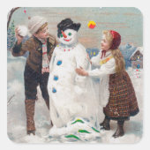 Alle kerstfeestvreugde vierkante sticker (Voorkant)