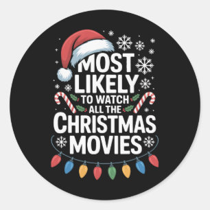 Alle kerstfilms die Holi het meest waarschijnlijk  Ronde Sticker