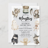 Alle Kinder Monsters Halloween verjaardag Kaart (Voorkant)