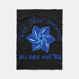 Alle Kinder Probleem Kindermisbruik Bewustzijn Pin Fleece Deken