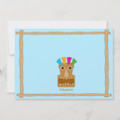 Alle Kinder uitnodiging tot geboorte Luau (Achterkant)