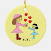 Alle kinderen hebben liefde nodig keramisch ornament (Achterkant)