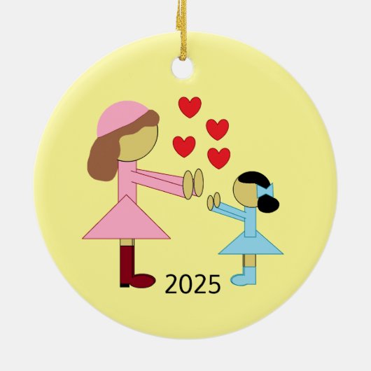 Alle kinderen hebben liefde nodig keramisch ornament (Achterkant)