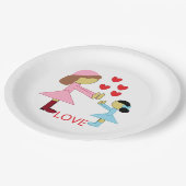 Alle kinderen hebben liefde nodig: wit papieren bordje (Gekanteld)