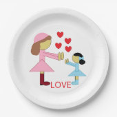 Alle kinderen hebben liefde nodig: wit papieren bordje (Voorkant)