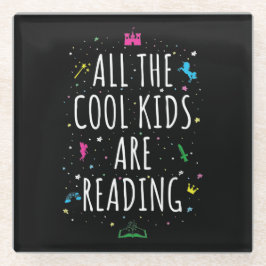 Alle Kinderen lezen ik Glazen Onderzetter