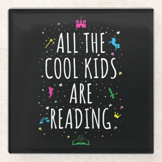 Alle Kinderen lezen ik Glazen Onderzetter (Voorkant)