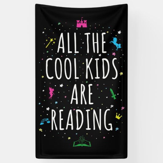 Alle Kinderen lezen ik Spandoek (Verticaal)