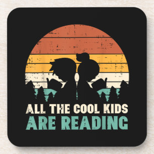 Alle Kinderen lezen Retro lezen Boeken Lover Boys Bier Onderzetter