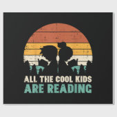 Alle Kinderen lezen Retro lezen Boeken Lover Boys  Cadeaupapier (Vlak)