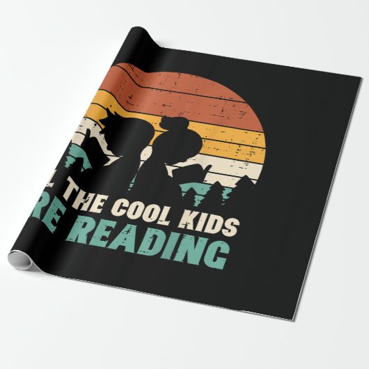 Alle Kinderen lezen Retro lezen Boeken Lover Boys  Cadeaupapier (Uitgerold)